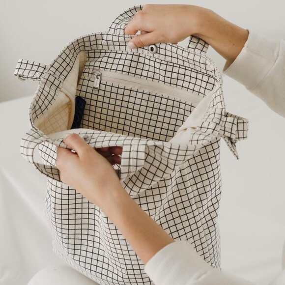 Baggu Vertical Duck bag - Natural Grid Great Condition! - Picture 3 of 8